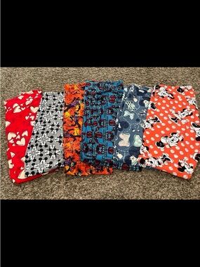 Lularoe bundle of 6 pairs of leggings, including Disney tall and curvy 1X-2X